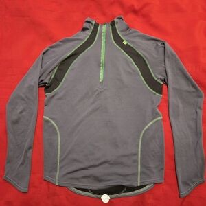 Helly Hansen Charcoal And Black Top with Green Trim